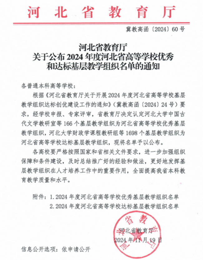 喜報！我校省級基層教學組織達標創(chuàng)優(yōu)工作圓滿收官